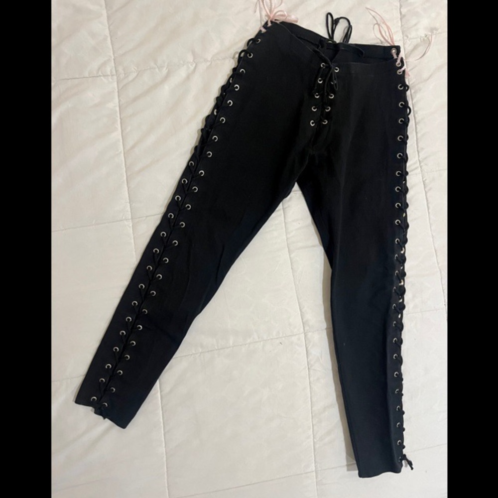 Vintage Fredericks of Hollywood lace up jeans